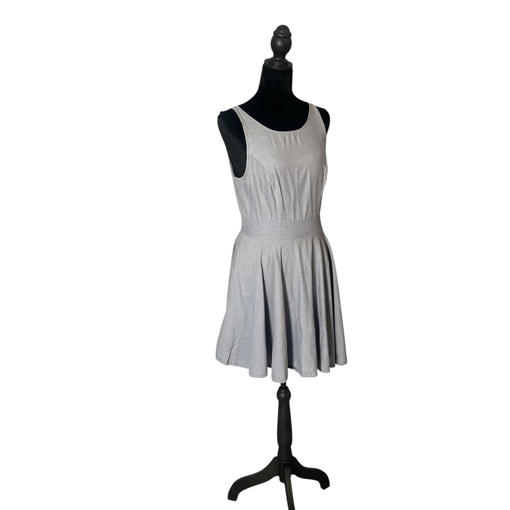 Kimchi Blue Light‎ Blue Cotton Fit & Flare
Mini Dress